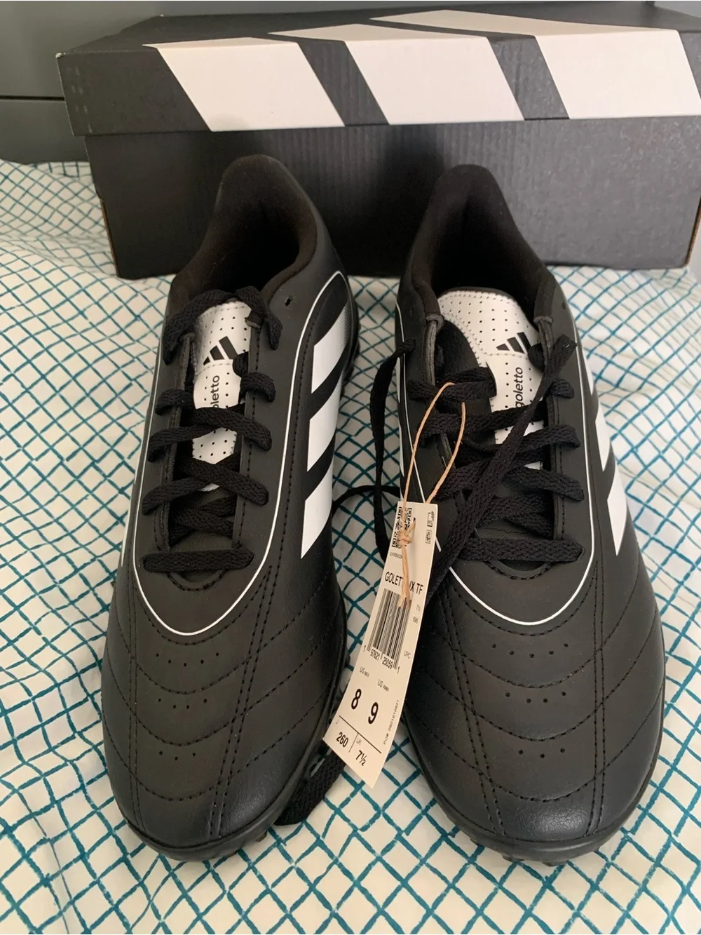 Adidas Unisex Adult Goletto IX Turf Soccer Shoes Men’s size 8/women’s 9 NEW